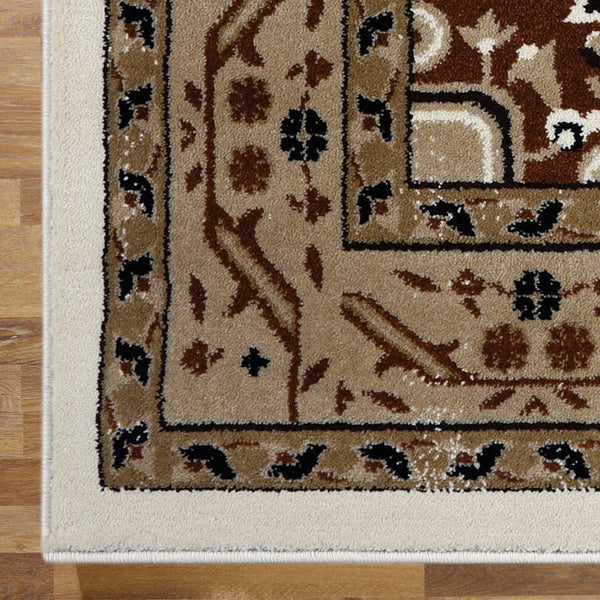 Kota 1423 Brown Beige Transitional Patterned Rug - Rugs Of Beauty - 4