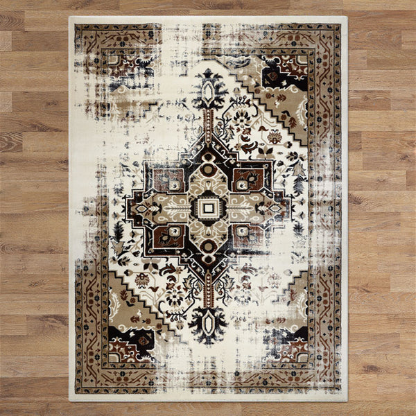 Kota 1423 Brown Beige Transitional Patterned Rug - Rugs Of Beauty - 3