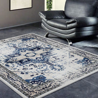 Kota 1423 Blue Beige Transitional Patterned Rug - Rugs Of Beauty - 2
