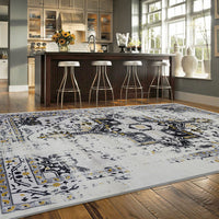 Kota 1423 Gold Beige Grey Transitional Patterned Rug - Rugs Of Beauty - 2