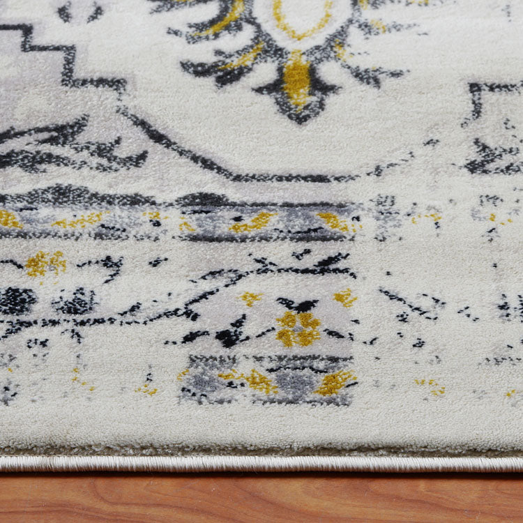 Kota 1423 Gold Beige Grey Transitional Patterned Rug - Rugs Of Beauty - 6