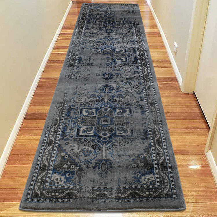 Kota 1423 Grey Blue Beige Transitional Patterned Rug - Rugs Of Beauty - 7