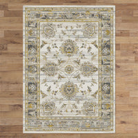 Kota 1426 Gold Grey Beige Transitional Patterned Rug - Rugs Of Beauty - 3