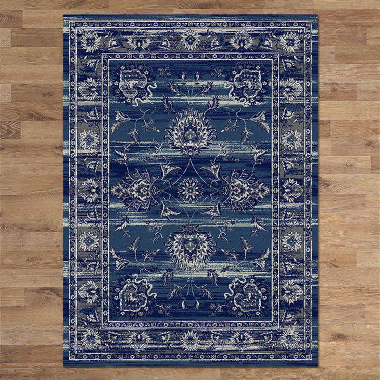 Kota 1426 Navy Blue Beige Transitional Patterned Rug - Rugs Of Beauty - 3