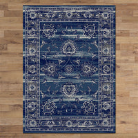 Kota 1426 Navy Blue Beige Transitional Patterned Rug - Rugs Of Beauty - 3