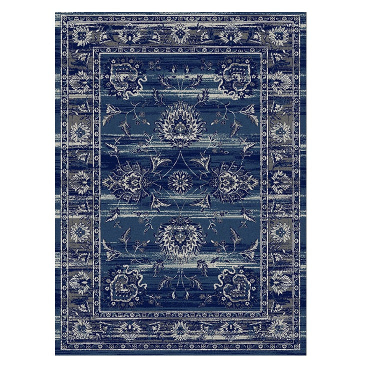 Kota 1426 Navy Blue Beige Transitional Patterned Rug - Rugs Of Beauty - 1