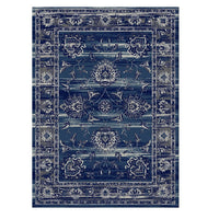 Kota 1426 Navy Blue Beige Transitional Patterned Rug - Rugs Of Beauty - 1
