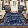 Kota 1426 Navy Blue Beige Transitional Patterned Rug - Rugs Of Beauty - 2