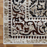 Kota 1427 Beige Brown Black Transitional Patterned Rug - Rugs Of Beauty - 6
