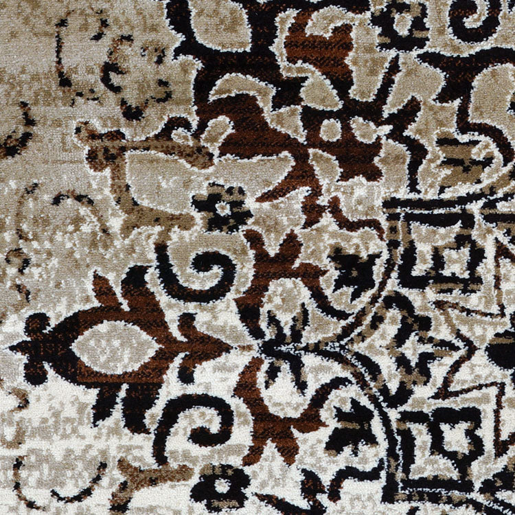 Kota 1427 Beige Brown Black Transitional Patterned Rug - Rugs Of Beauty - 4