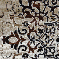 Kota 1427 Beige Brown Black Transitional Patterned Rug - Rugs Of Beauty - 4