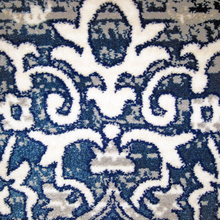 Kota 1427 Navy Blue Beige Transitional Patterned Rug - Rugs Of Beauty - 4