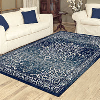 Kota 1427 Navy Blue Beige Transitional Patterned Rug - Rugs Of Beauty - 2