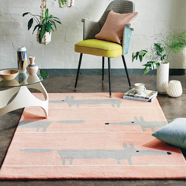 Scion Mr Fox Blush 25302 Modern Designer Wool Rug - Rugs Of Beauty - 2
