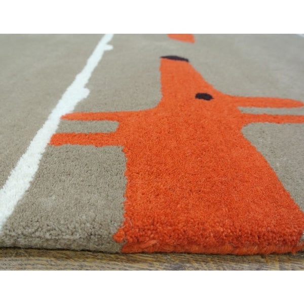 Scion Mr Fox Cinnamon 25303 Modern Designer Wool Rug - Rugs Of Beauty - 3