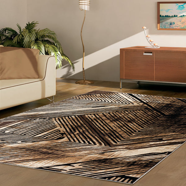 Quilon 1678 Sand Modern Abstract Patterned Rug - Rugs Of Beauty - 2