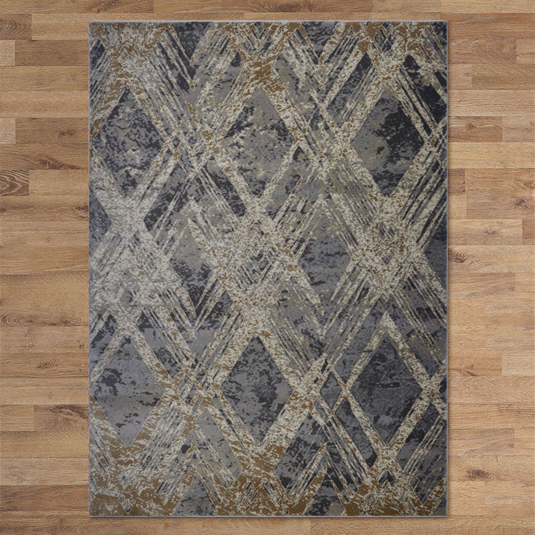Quilon 1681 Smoke Modern Abstract Patterned Rug - Rugs Of Beauty - 3