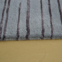 Florence Broadhurst Slub Charcoal 039405 Designer Wool Viscose Rug - Rugs Of Beauty - 4