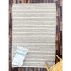 Emily 301 Wool Polyester Beige Taupe Striped Rug - Rugs Of Beauty - 2