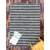 Emily 301 Wool Polyester Black White Striped Rug - Rugs Of Beauty - 2