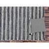 Emily 301 Wool Polyester Black White Striped Rug - Rugs Of Beauty - 3