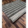 Emily 301 Wool Polyester Black White Striped Rug - Rugs Of Beauty - 5
