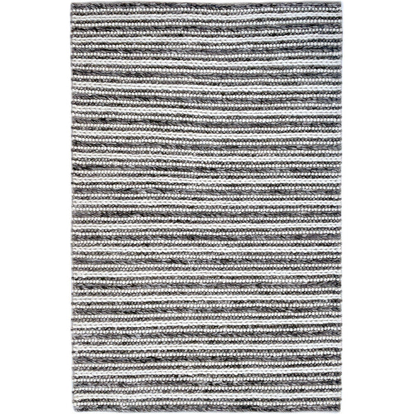Emily 301 Wool Polyester Chocolate Brown Striped Rug - Rugs Of Beauty - 1