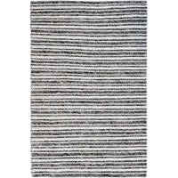 Emily 301 Wool Polyester Chocolate Brown Striped Rug - Rugs Of Beauty - 1