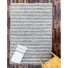 Emily 301 Wool Polyester Grey White Striped Rug - Rugs Of Beauty - 2