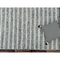 Emily 301 Wool Polyester Grey White Striped Rug - Rugs Of Beauty - 3