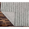 Emily 301 Wool Polyester Grey White Striped Rug - Rugs Of Beauty - 4
