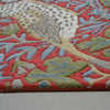 Morris & Co Strawberry Thief Crimson 027700 Designer Wool Rug - Rugs Of Beauty - 3