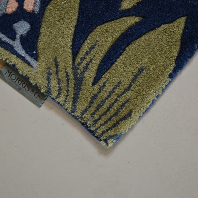 Morris & Co Strawberry Thief Indigo 027708 Designer Wool Rug - Rugs Of Beauty - 4
