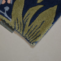 Morris & Co Strawberry Thief Indigo 027708 Designer Wool Rug - Rugs Of Beauty - 4