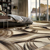 Canterbury 1125 Beige Curve Patterned Modern Rug - Rugs Of Beauty - 2