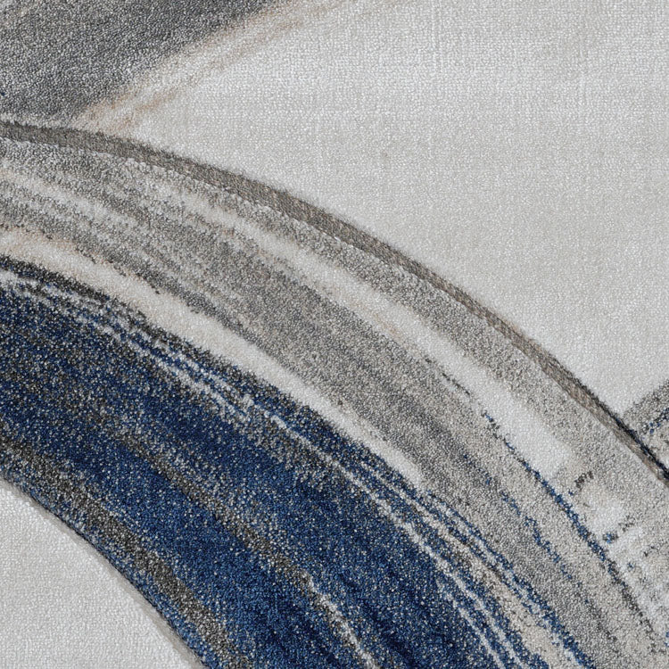 Canterbury 1125 Grey Blue Curve Patterned Modern Rug - Rugs Of Beauty - 4