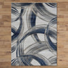 Canterbury 1125 Grey Blue Curve Patterned Modern Rug - Rugs Of Beauty - 3