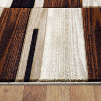Canterbury 1126 Beige Brown Patterned Modern Rug - Rugs Of Beauty - 5