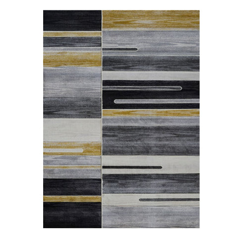 Canterbury 1126 Gold Grey Patterned Modern Rug - Rugs Of Beauty - 1