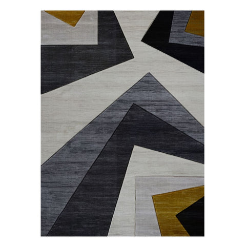Canterbury 1127 Grey Gold Patterned Modern Rug - Rugs Of Beauty - 1