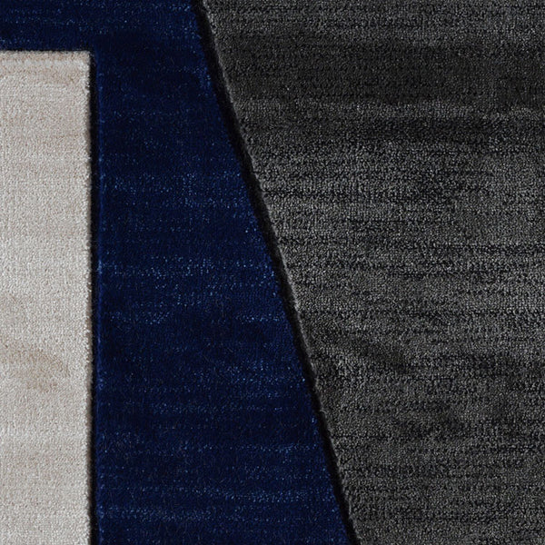 Canterbury 1127 Grey Blue Patterned Modern Rug - Rugs Of Beauty - 6