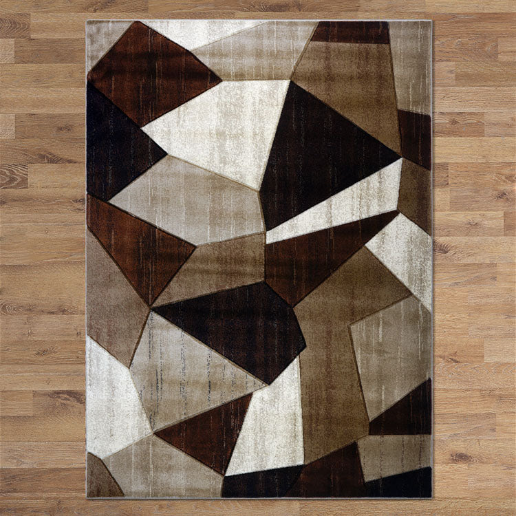 Canterbury 1128 Beige Brown Patterned Modern Rug - Rugs Of Beauty - 3