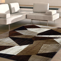Canterbury 1128 Beige Brown Patterned Modern Rug - Rugs Of Beauty - 2