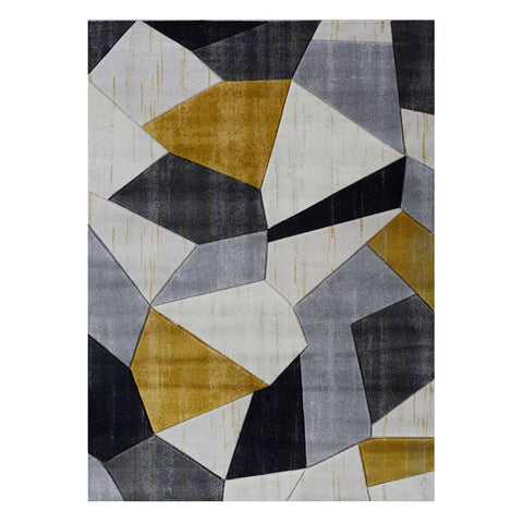 Canterbury 1128 Grey Gold Patterned Modern Rug - Rugs Of Beauty - 1