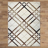 Canterbury 1129 Cream Brown Abstract Patterned Modern Rug - Rugs Of Beauty - 3