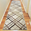 Canterbury 1129 Cream Brown Abstract Patterned Modern Rug - Rugs Of Beauty - 7