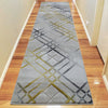 Canterbury 1129 Grey Gold Abstract Patterned Modern Rug - Rugs Of Beauty - 7