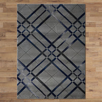 Canterbury 1129 Grey Blue Abstract Patterned Modern Rug - Rugs Of Beauty - 3