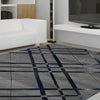Canterbury 1129 Grey Blue Abstract Patterned Modern Rug - Rugs Of Beauty - 2