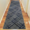 Canterbury 1129 Grey Blue Abstract Patterned Modern Rug - Rugs Of Beauty - 7